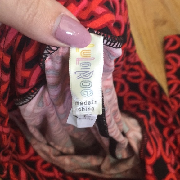 Lularoe heart infinity valentine leggings TC black - Picture 4 of 5